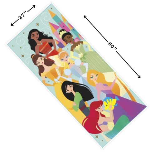 Multicolor Disney Princess Party Door Poster 27x60 Perfect for Kids Birthday Parties | Magical-Themed Decorations - Pack