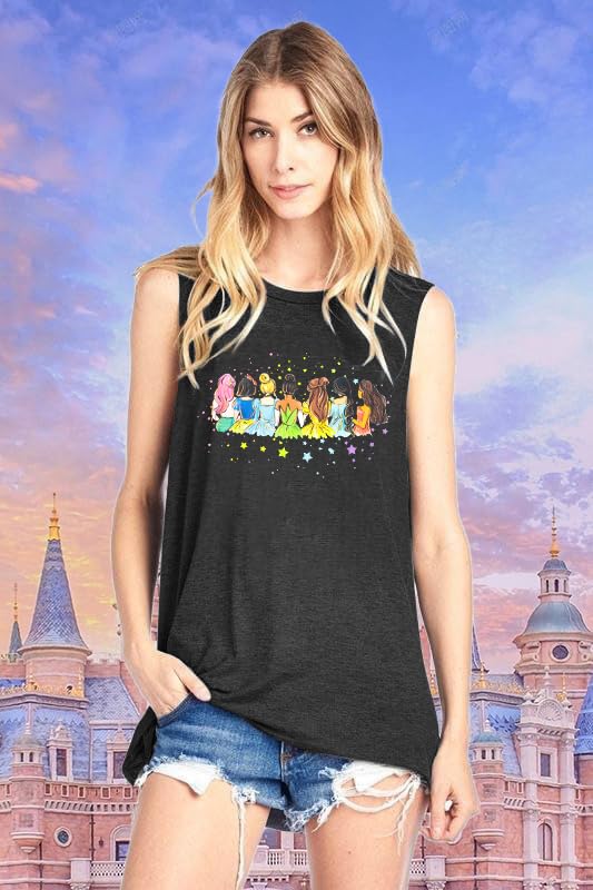 UNIQUEONE Magical Tank Tops Women: Magic Princess Shirt for Cute Family Vacation Trips
| UNIQUEONE Magical Tank Tops Wo