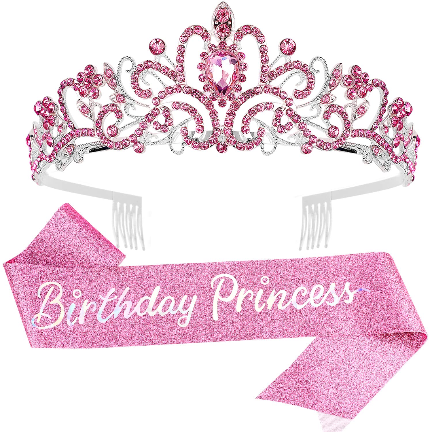  Velscrun Birthday Princess Crowns Tiaras for Girls - Elegant Decorations to Celebrate Any Occasion
| Velscrun Birthday 